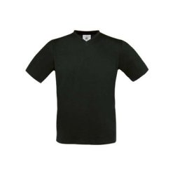 B&C Exact V-neck T-shirt med logotryk