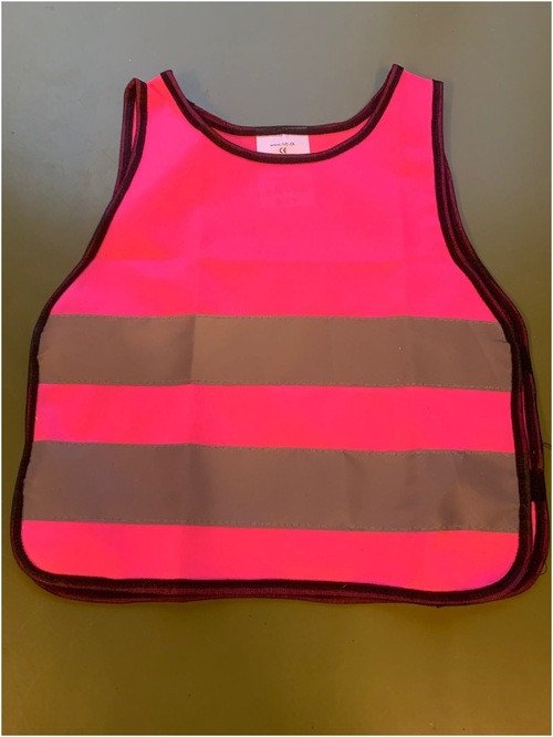 Refleksvest til brn 0-3 r / 4-7 r  Pink