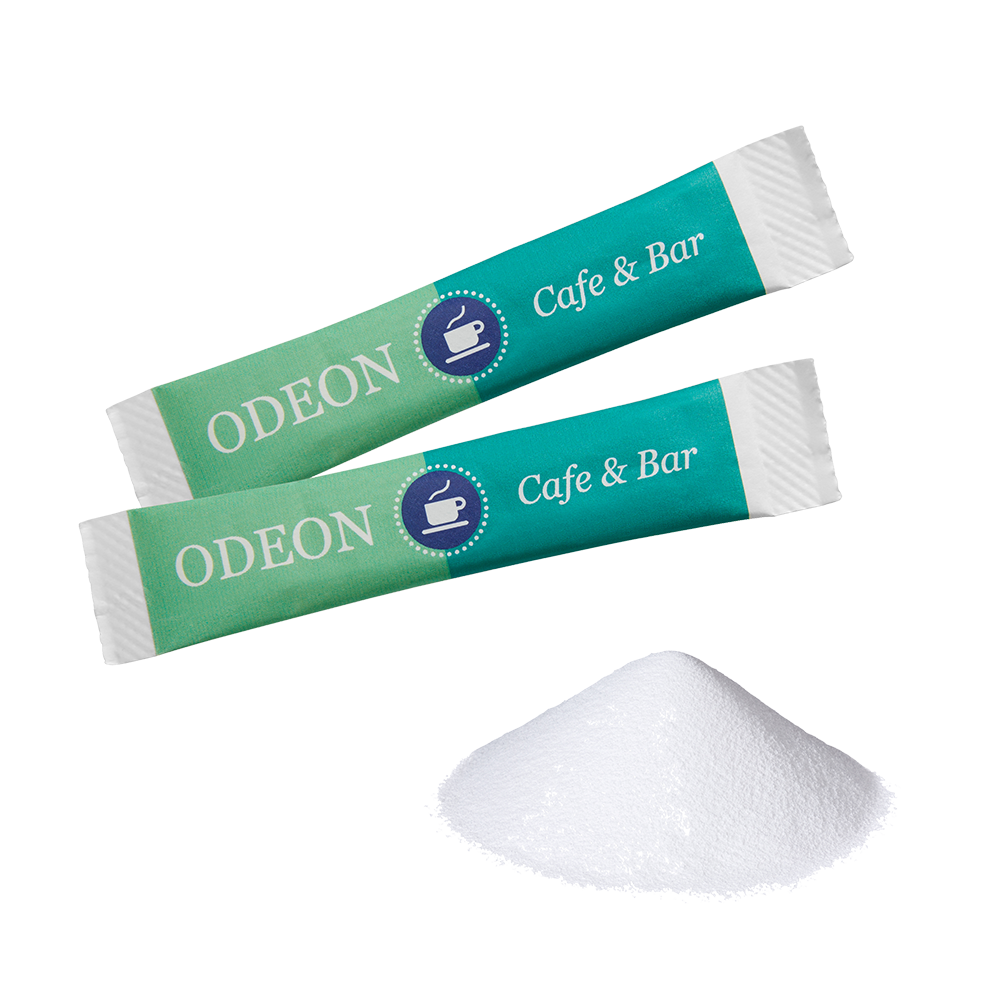 Sukker Sticks, papir pose med logo