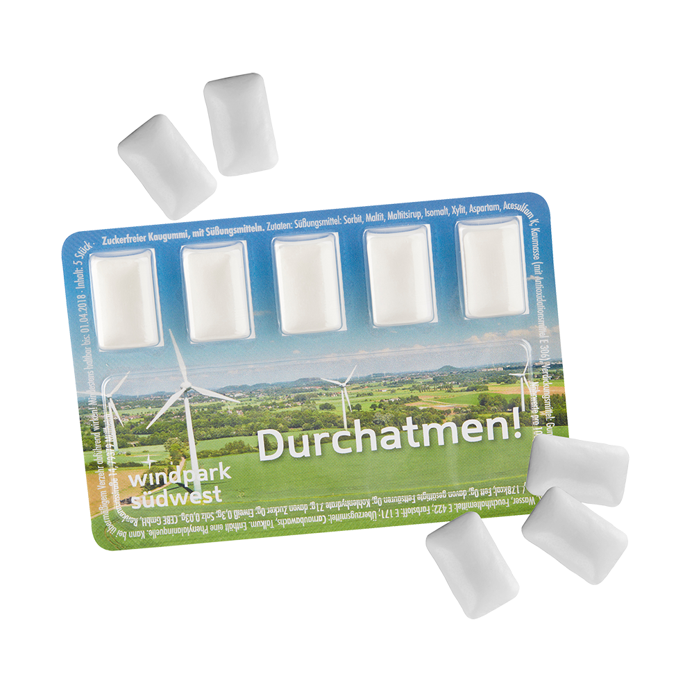 Smart Card, blisterpack, Tyggegummi