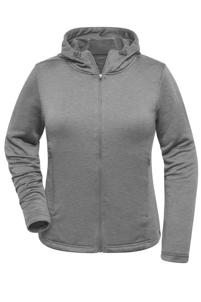  Ladies Sports Zip Hoody med logotryk