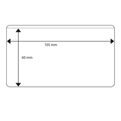 Plastlomme selvklbende - 105x60 mm, 