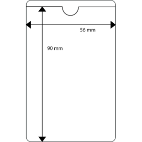 Plastlomme selvkl�bende 90x56 mm