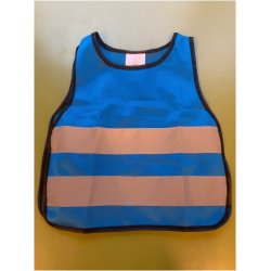 Refleksvest til brn 0-3 r / 4-7 r - bl, pink og gul