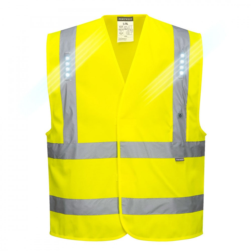 Refleksvest VEGA med LED lys