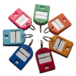 Dobbeltsidet firkantet vedhng WIS (50 stk.)