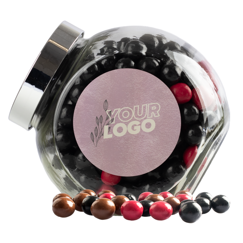 Klassisk glaskrukke - Choko kugler uden folie(MAXI)