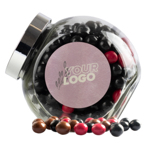 Klassisk glaskrukke - Choko kugler uden folie(MAXI)