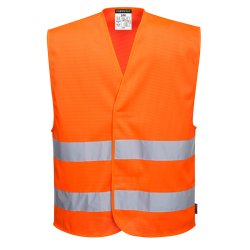 C374 - MeshAir hi-vis vest med 2 bnd Gul / orange