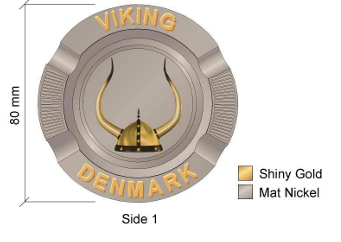 Askebgre med vikinge hjelm 