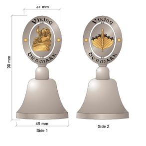 Klokke i slv med viking 
