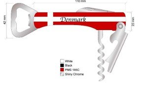 Oplukker "I love Denmark" R�d model