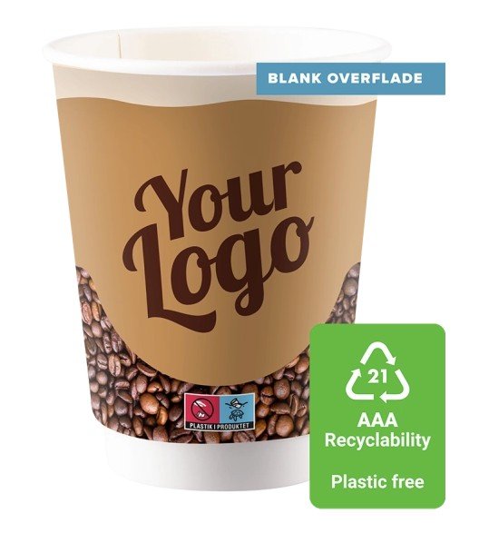  Papkrus, 450 ml. dobbeltlag, Blank Bio