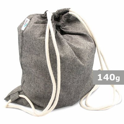 Gym pose / Recycled cotton drawstring bag