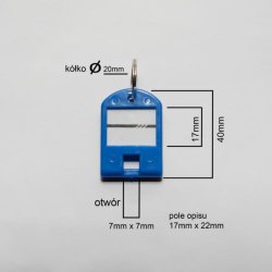 Dobbeltsidet firkantet vedhng WIS (50 stk.)