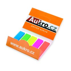 Notepads med selvklbende labels i farve