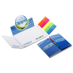 Notepads med selvklbende labels i farve