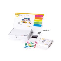 Notepads med selvklbende labels i farve